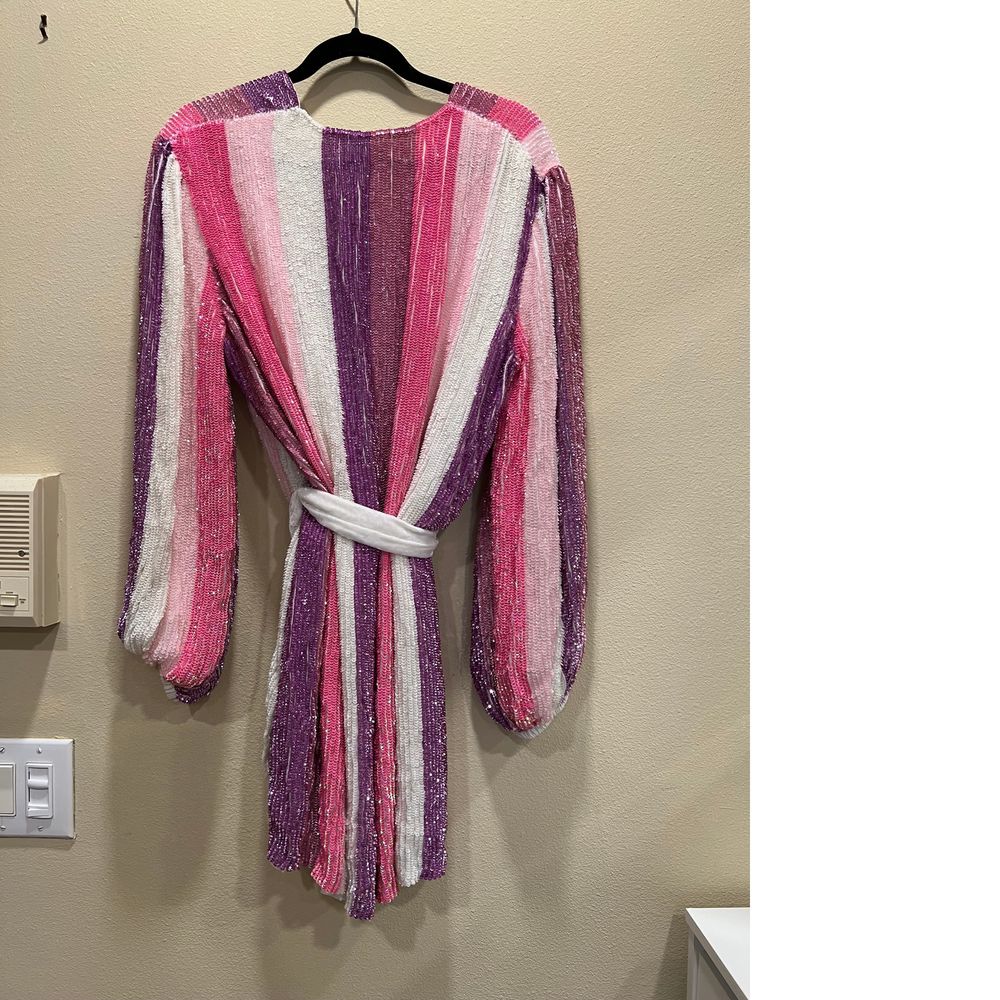 NEW Size M retrofete Gabrielle Dress in Multi Pink Stripe REVOLVE MSRP $655 - Picture 8 of 8